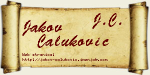 Jakov Čaluković vizit kartica